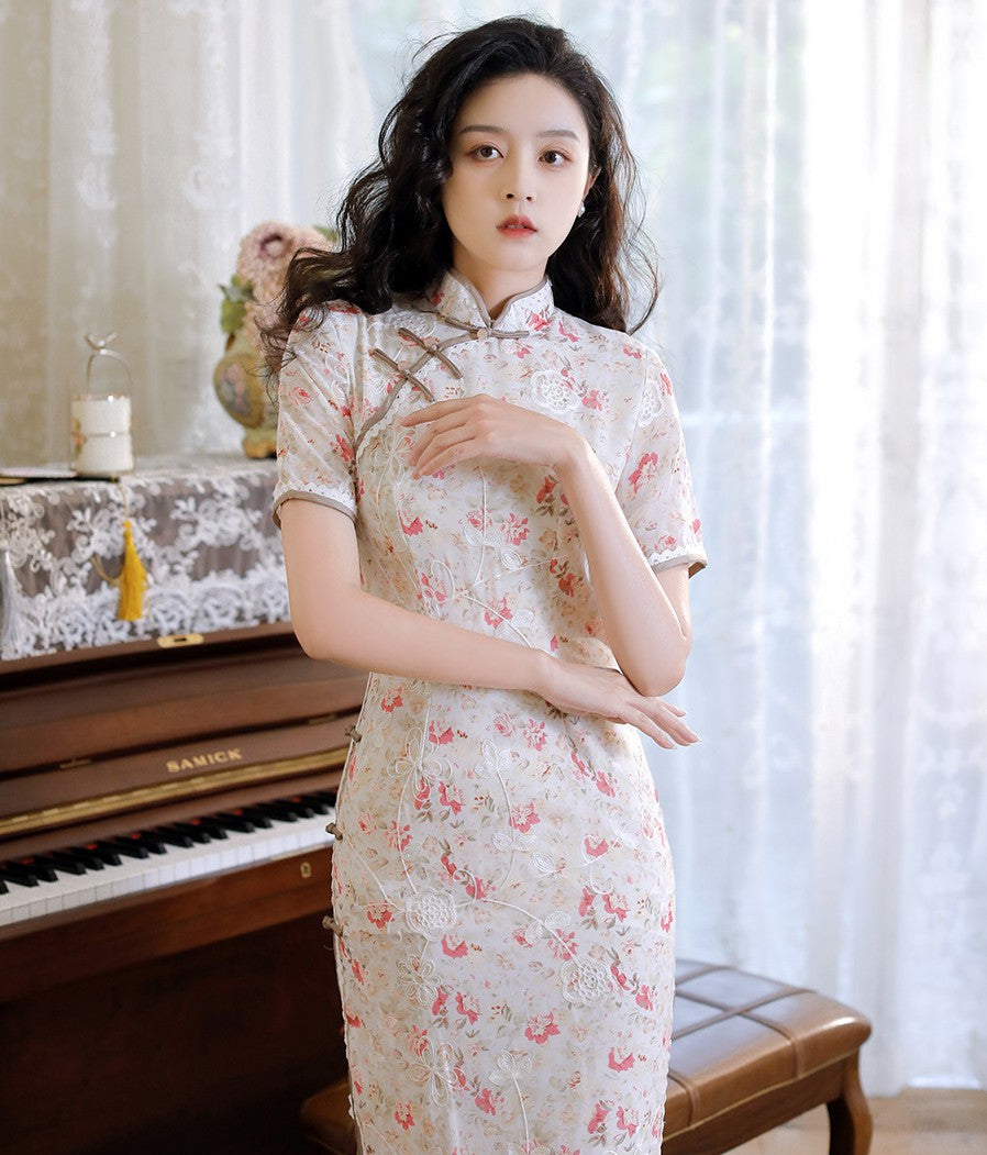 chinese chiffon dress Chinese Style Chiffon Dress Improved Hanfu Female Zen Tea Clothing