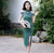 Key Hole Neck Off Shoulder Cheongsam Floral Chinese Dress Stretchy Evening Gown