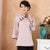 Camicia cinese con maniche alla coreana in 100% cotone cheongsam