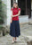 Chemise chinoise traditionnelle en coton à mancherons avec haut en cheongsam