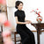 Short Sleeve Floral Lace Traditional Cheongsam Top Chinese Shirt