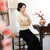 Short Sleeve Floral Lace Traditional Cheongsam Top Chinese Shirt