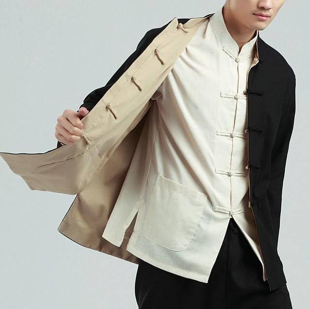 dress shirt in chinese Traditional Chinese Men Retro Casual Shirt Cotton Tops Male Stand Collar Solid Color Clothes Suit s1 XS at Amazon Men's Clothing store
