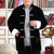 Cappotto del padre della giacca tradizionale cinese reversibile in velluto e broccato