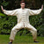 Costume de tai-chi chinois traditionnel en mélange de soie à motif de bon augure