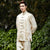 Costume de Kung-fu chinois en mélange de soie à motif de bon augure