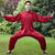 Costume de Kung-fu chinois en mélange de soie à motif de bon augure