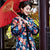 Long Sleeve Chinese Style Floral Wadded Coat with Fur Edge