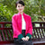 Chinesische Langarm-Jacke aus Baumwolle mit Riemenknöpfen