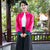Veste chinoise en coton à manches longues avec boutons à sangle