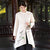 Abrigo estilo chino de algodón exclusivo con pintura china de Lotus