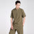 Camisa de manga corta de lino tradicional chino Kung Fu Top de Tai Chi
