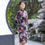 Traditional Signature Cotton Long Sleeve Floral Cheongsam Chinese Dress
