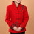 Auspicious Embroidery V Neck Wool Blend Chinese Jacket