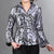 Phoenix Tails Pattern V Neck Silk Tradtional Chinese Jacket