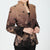 V Neck Taffeta Tradtional Chinese Jacket with Butterfly Button