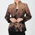 V Neck Taffeta Tradtional Chinese Jacket with Butterfly Button
