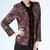 Round Neck Floral Brocade Tradtional Chinese Jacket