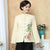 Azalea Pattern Signature Traditionelle Chinesische Baumwolljacke