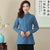 Traditionelle chinesische Bluse aus Baumwolle mit Mandarinkragen