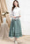 Signature Cotton Full Length Chinese Style Skirt with Tassel