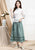 Falda estilo chino de longitud completa de algodón distintivo con borla