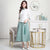 Signature Cotton Tea Length Chinese Style Skirt with Tassel