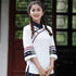 Mandarin Sleeve Floral Embroidery Cheongsam Top Chinese Style Shirt