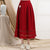 Falda estilo chino de longitud completa de algodón distintivo con borla