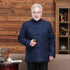 Mandarin Collar Auspicious Pattern Traditional Chinese Jacket Father Coat