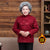 Mandarin Collar Auspicious Pattern Traditional Chinese Jacket Mother Coat