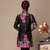 Long Sleeve Floral Chinese Style Wind Coat with Strap Buttons