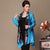 Open Front Floral Linen Chinese Style Wind Coat