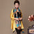 Open Front Floral Linen Chinese Style Wind Coat