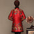 Pelzkragen & Manschette Blumen Seide & Leinen Wattierter Mantel für Damen im chinesischen Stil