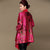 Open Front Floral Silk & Linen Chinese Style Wind Coat