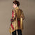 Open Front Floral Silk & Linen Chinese Style Wind Coat