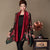 Open Front Floral Silk & Linen Chinese Style Wind Coat