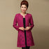 Round Neck Open Front Hollowed-out Floral Chinese Style Wind Coat