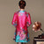 Cappotto a vento da donna in stile cinese floreale in seta e lino al ginocchio