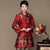 Manteau coupe-vent pour femmes de style chinois floral en soie et lin au genou