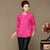 Petals Pattern Round Neck Chinese Style Women's Cardigan