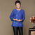Petals Pattern Round Neck Chinese Style Women's Cardigan