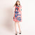 Beijing Opera Pattern Half Sleeve A-line Dress