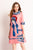 Beijing Opera Pattern Half Sleeve A-line Dress