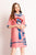 Beijing Opera Pattern Half Sleeve A-line Dress