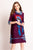 Beijing Opera Pattern Half Sleeve A-line Dress