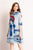 Beijing Opera Pattern Half Sleeve A-line Dress