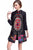 Knee Length Floral Chinese Style Wind Coat with Strap Buttons