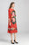 Peony Pattern Modern Cheongsam Knee-length A-line Dress